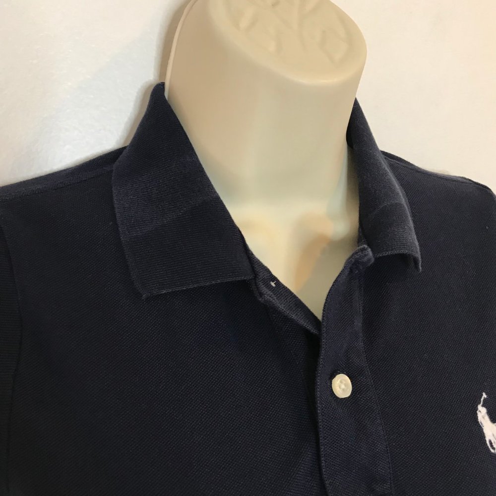 Polo Ralph Lauren T-shirt Dress SMALL S Navy Blue Fit & Flare Cotton Stretch - Picture 5 of 9